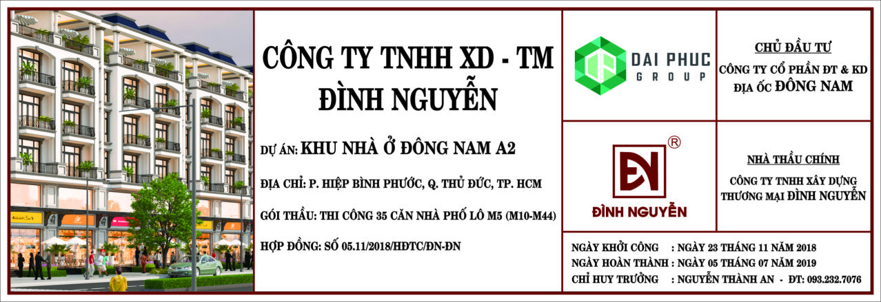 KHU NHÀ Ở ĐÔNG NAM A2 LÔ M5