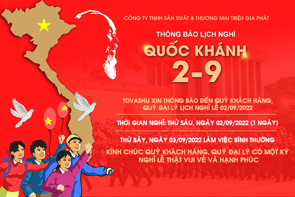 Thông báo nghỉ lễ Quốc Khánh 02/09/2022