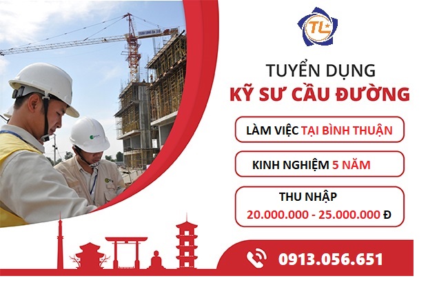Thông báo tuyển dụng tháng 1/2021: 02 Kỹ sư Cầu Đường