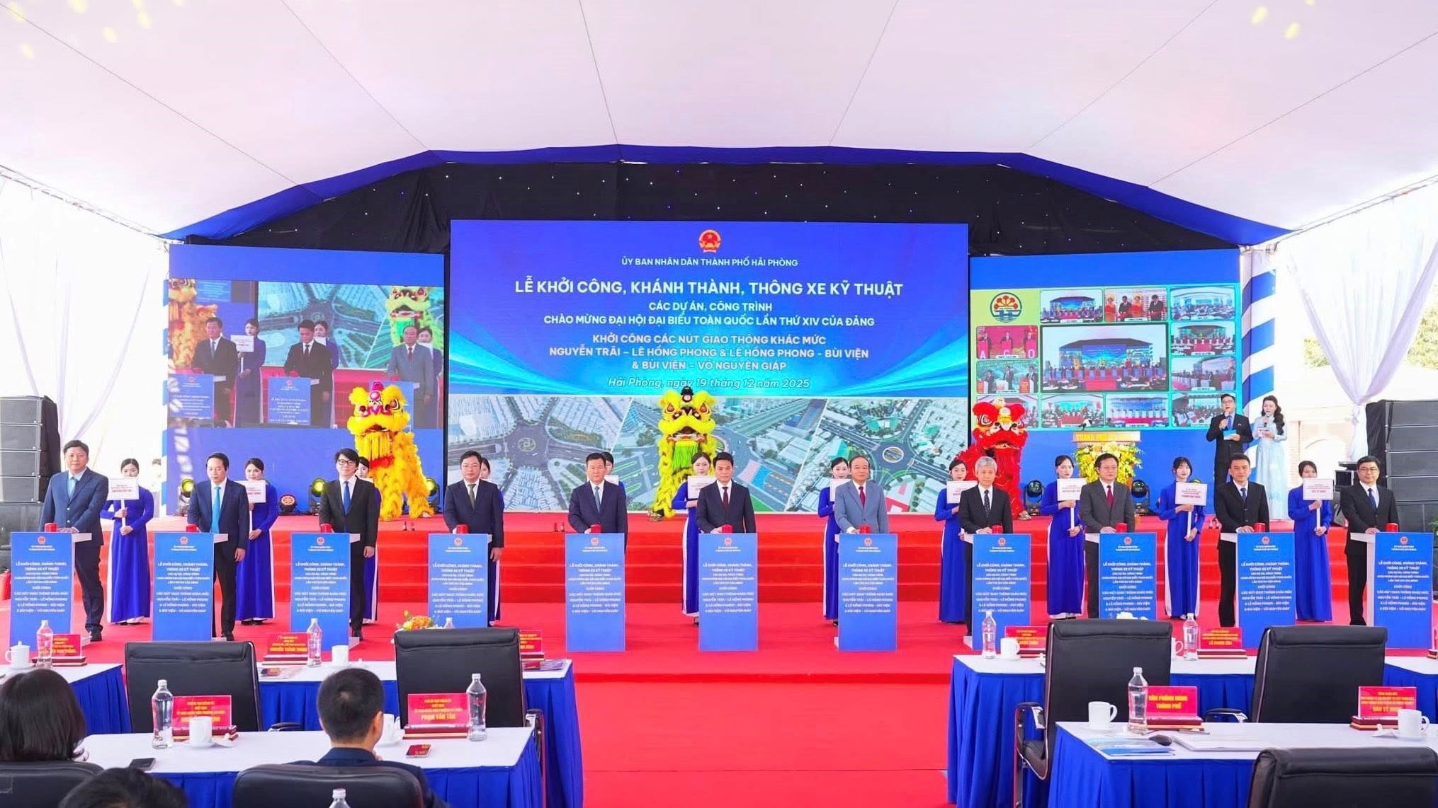 Tổng công ty Thăng Long-CTCP tham dự 3 lễ khởi công các công trình trọng điểm ngày 19/12/2025 chào mừng Đại hội đại biểu toàn quốc lần thứ XIV của Đảng