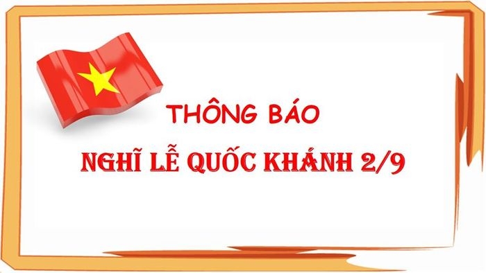 THÔNG BÁO NGHỈ LỄ QUỐC KHÁNH 02-9-2020