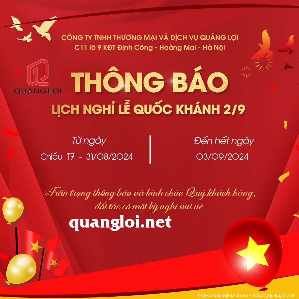 LỊCH NGHỈ LỄ QUỐC KHÁNH NĂM 2024