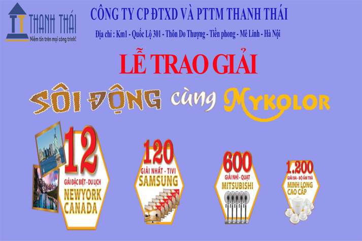 LỄ TRAO GIẢI CHƯƠNG TRÌNH " SÔI ĐỘNG CÙNG MYKOLOR "