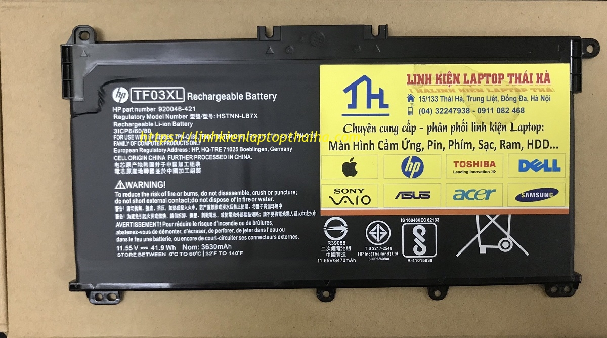 Thay pin Laptop HP Pavilion X360 15-CD001DS chính hãng