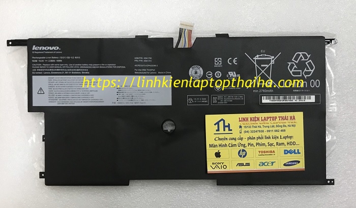 Thay pin laptop Lenovo Thinkpad X1 Carbon Gen 2 chính hãng uy tín - chất lượng