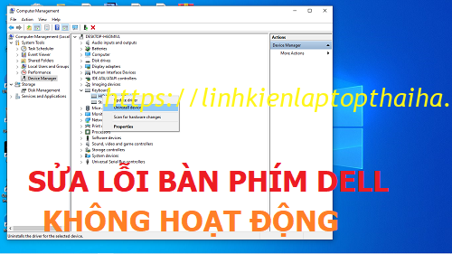 Sửa lỗi bàn phím laptop Dell không hoạt động