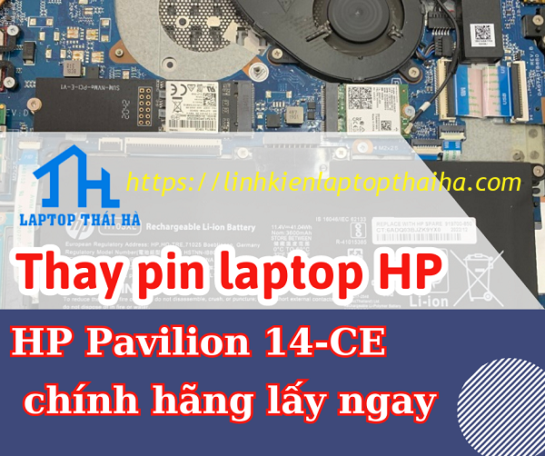 Hướng dãn thay pin laptop HP Pavilion 14-CE