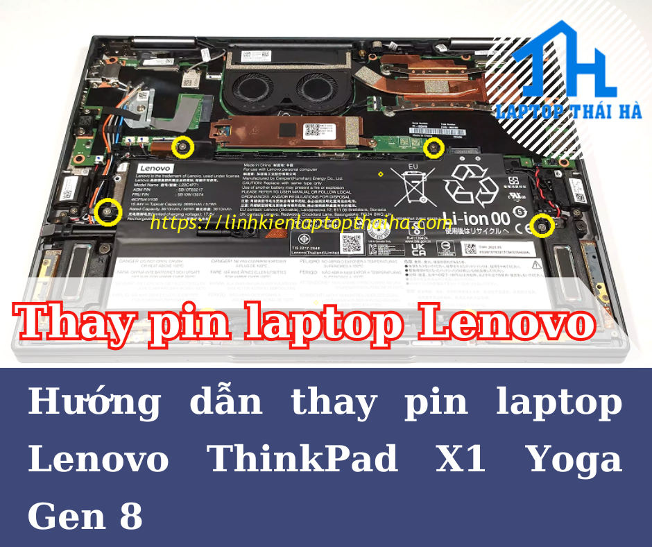 Hướng dẫn thay pin laptop Lenovo ThinkPad X1 Yoga Gen 8