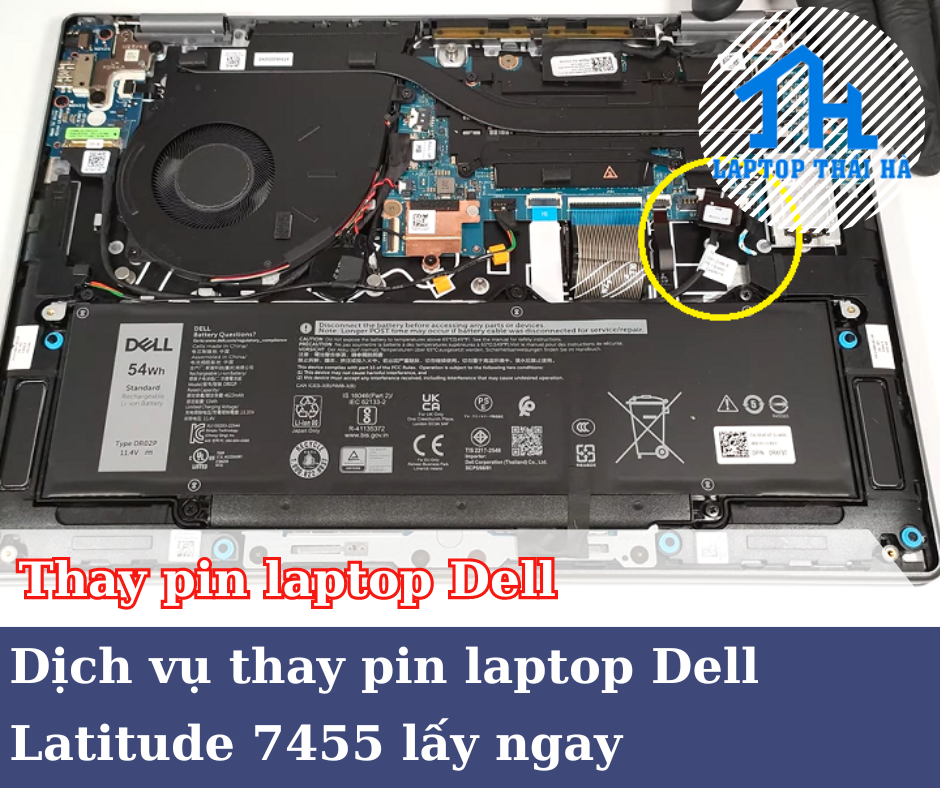 Thay pin laptop Dell Latitude 7455