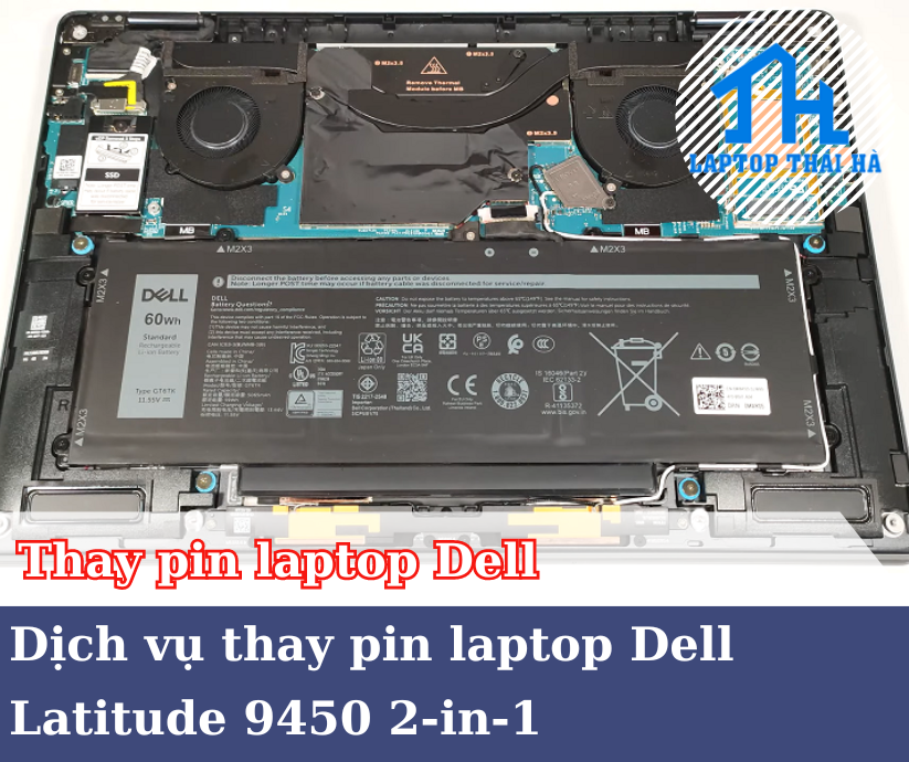 Thay pin laptop Dell Latitude 9450 2-in-1