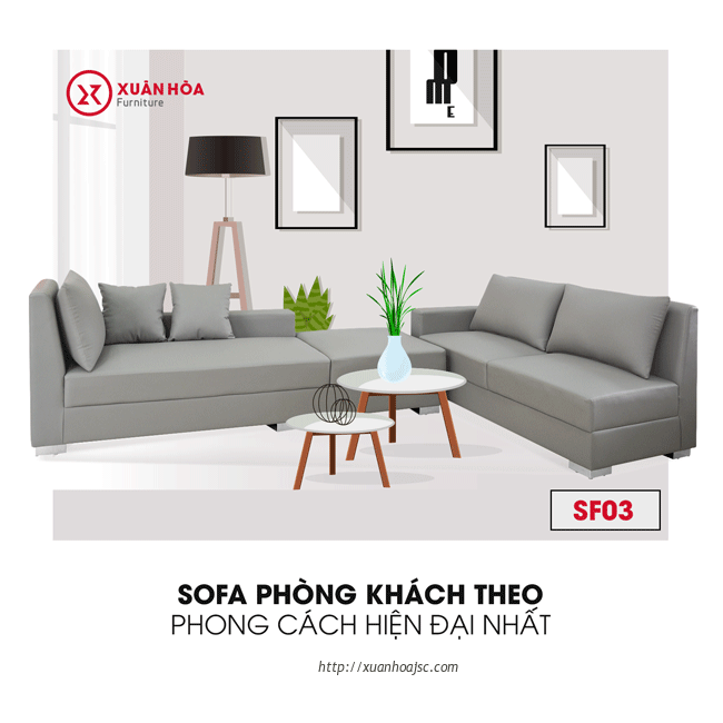 Sofa phòng khách theo phong cách hiện đại nhất