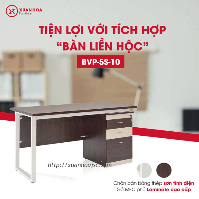 Công việc dễ dàng hơn với thiết kế “ Bàn liền hộc"