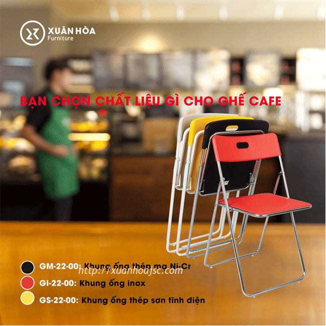 Bạn chọn chất liệu gì cho ghế café?