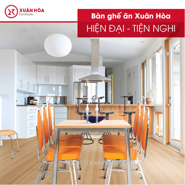 Bàn ghế ăn Xuân Hòa - Hiện đại tiện nghi