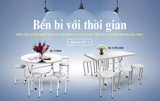 Bàn inox Xuân Hòa: Bền bỉ với thời gian