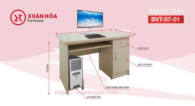 Lưu ý chọn mua bàn vi tính phù hợp với văn phòng