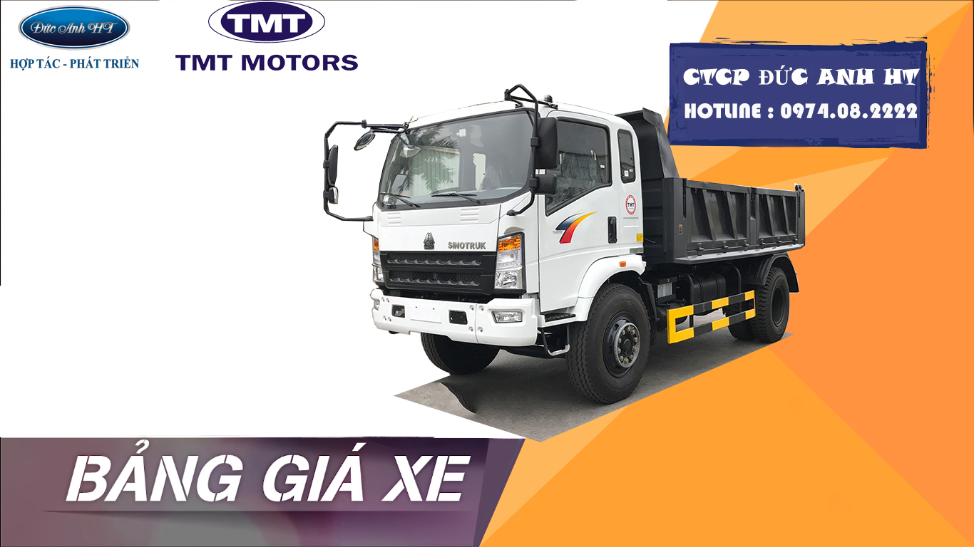 Bảng giá xe tải TMT mới nhất 2018 - CTCP Đức Anh HT