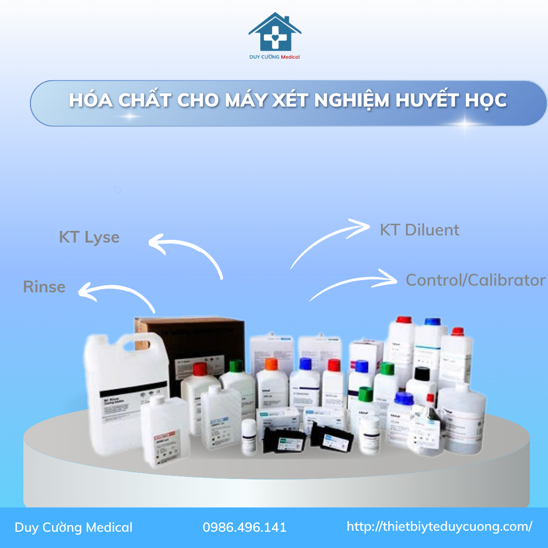Hóa chất sử dụng cho máy xét nghiệm huyết học – Yếu tố quyết định độ chính xác của kết quả xét nghiệm
