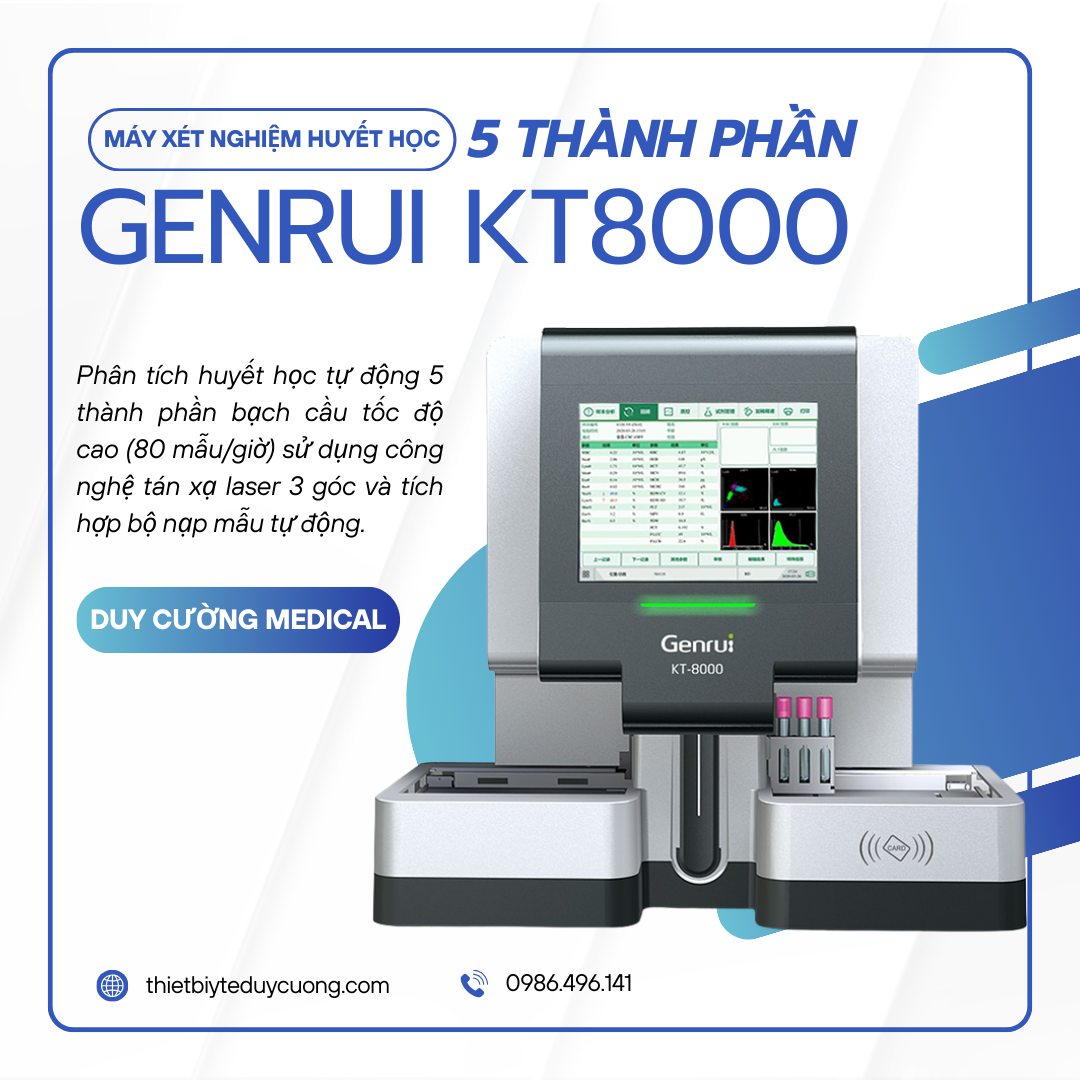 Máy xét nghiệm KT-8000 – Ứng dụng thực tế & hiệu quả vượt trội so với những dòng máy khác