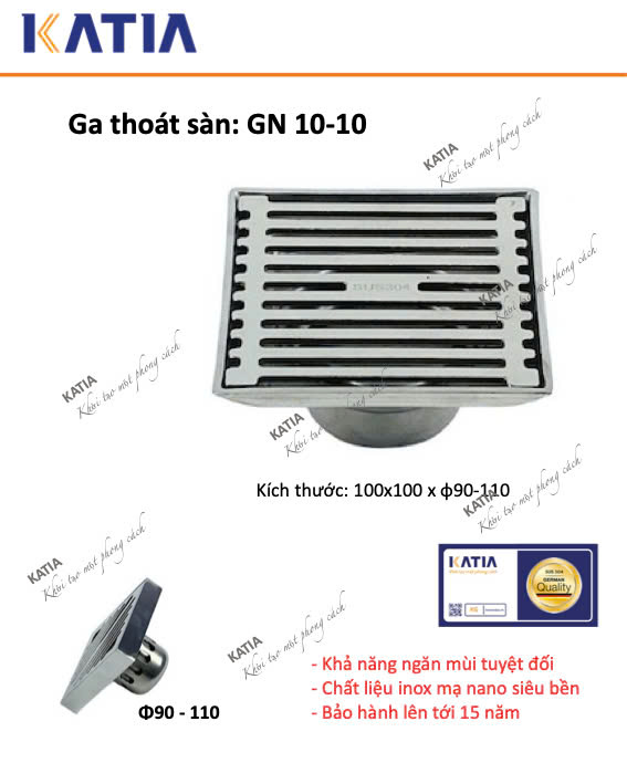 Ga thoát sàn GN10-10
