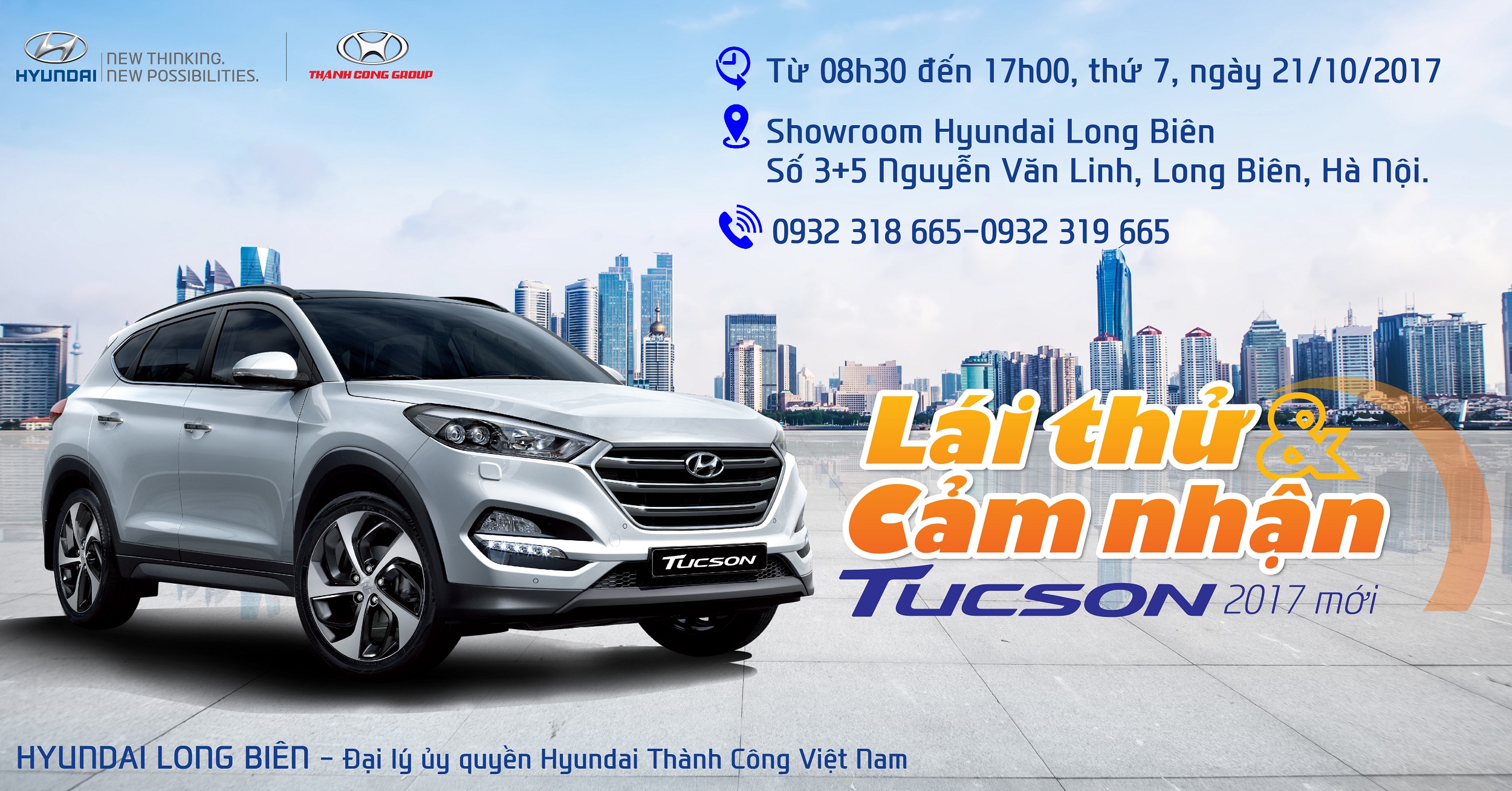LÁI THỬ THỬ & CẢM NHẬN TUCSON 2017 THẾ HỆ MỚI tại Showroom HYUNDAI LONG BIÊN, thứ 7, ngày 16/09/2017