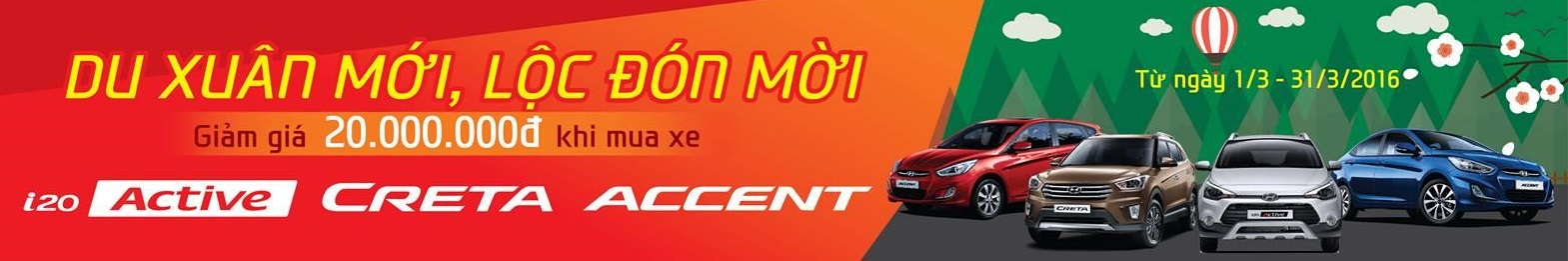 Hyundai Thành Công chương trình khuyến mãi 'Du xuân mới, lộc đón mời'