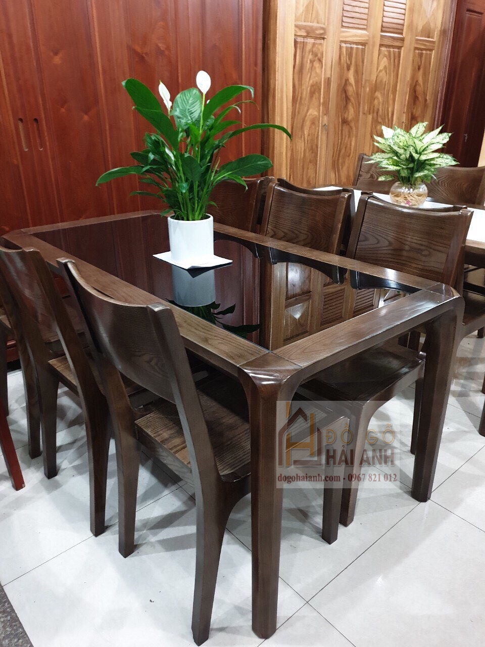 Bàn ăn gỗ sồi 6 ghế