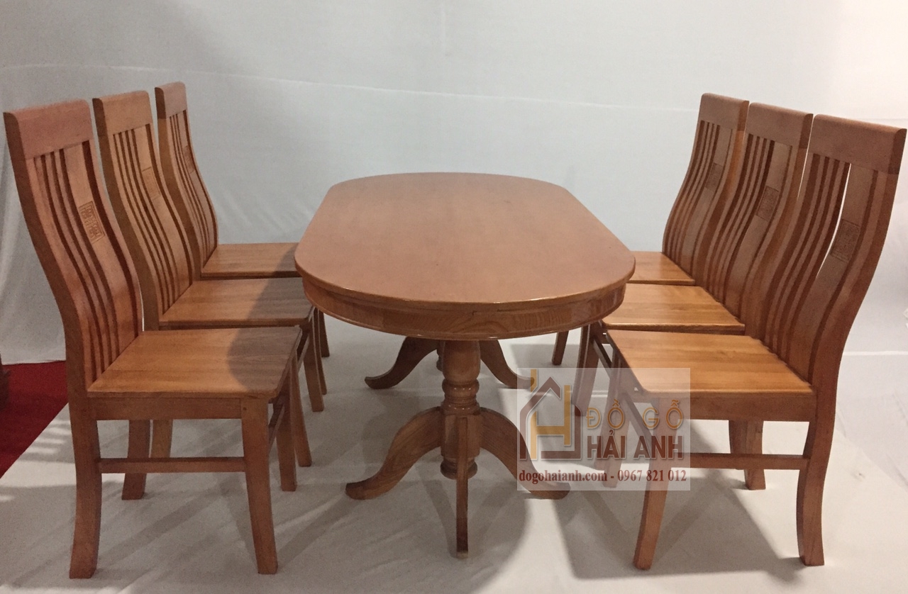Bàn ăn gỗ sồi 6 ghế tại Hà Nội