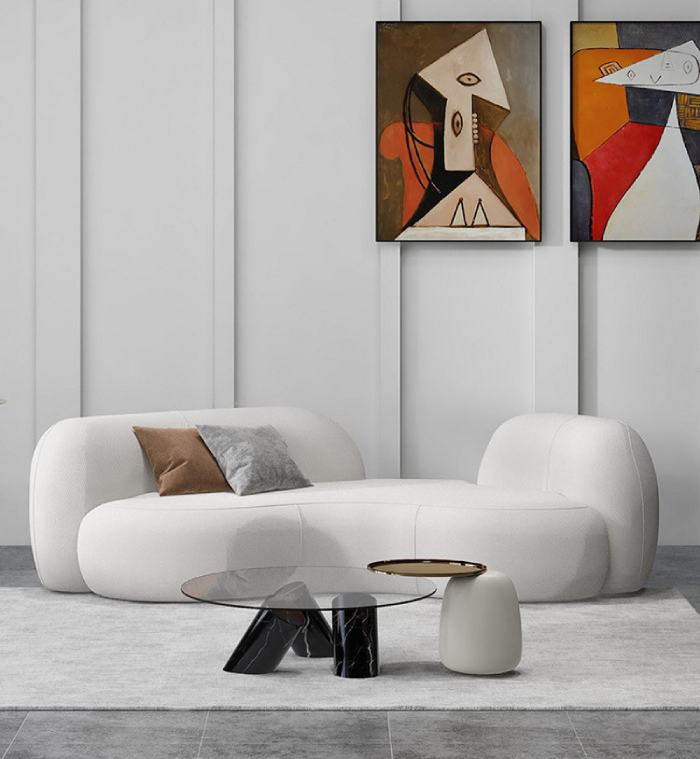 Mẫu bàn sử dụng mặt kính với phần giá đỡ bằng đá chắc chắn