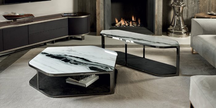 Bàn sofa mặt đá có nhiều kiểu dáng độc đáo