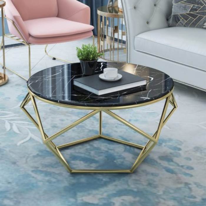 Mẫu bàn trà sofa mặt đá đẹp, sang trọng