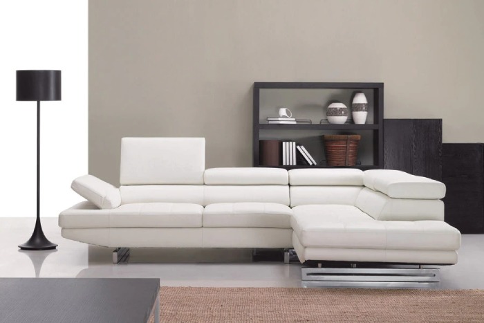 Mẫu sofa dài 2m chất liệu da sang trọng