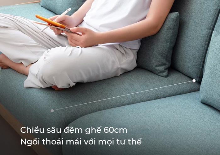 Diện tích mặt ghế rộng, đem lại sự thoải mái cho người dùng