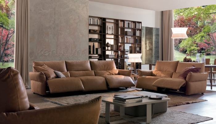 Mẫu sofa giường ngủ chất liệu da thật nhập khẩu Châu Âu