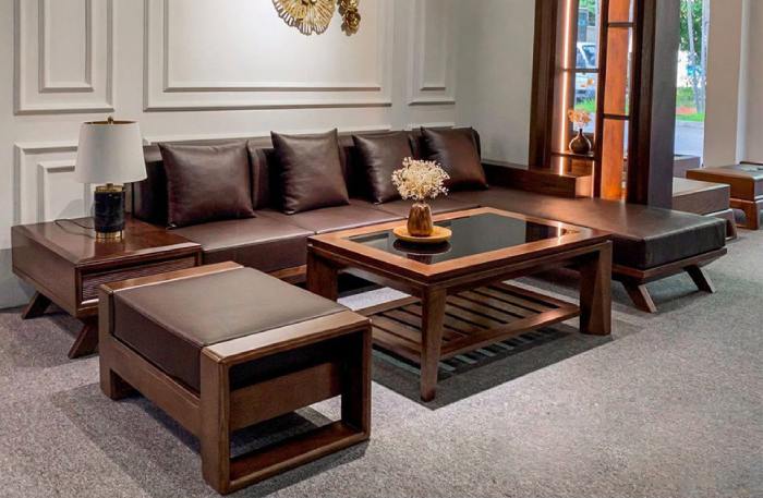 Mẫu sofa văng gỗ nhập khẩu, phân khúc hàng cao cấp