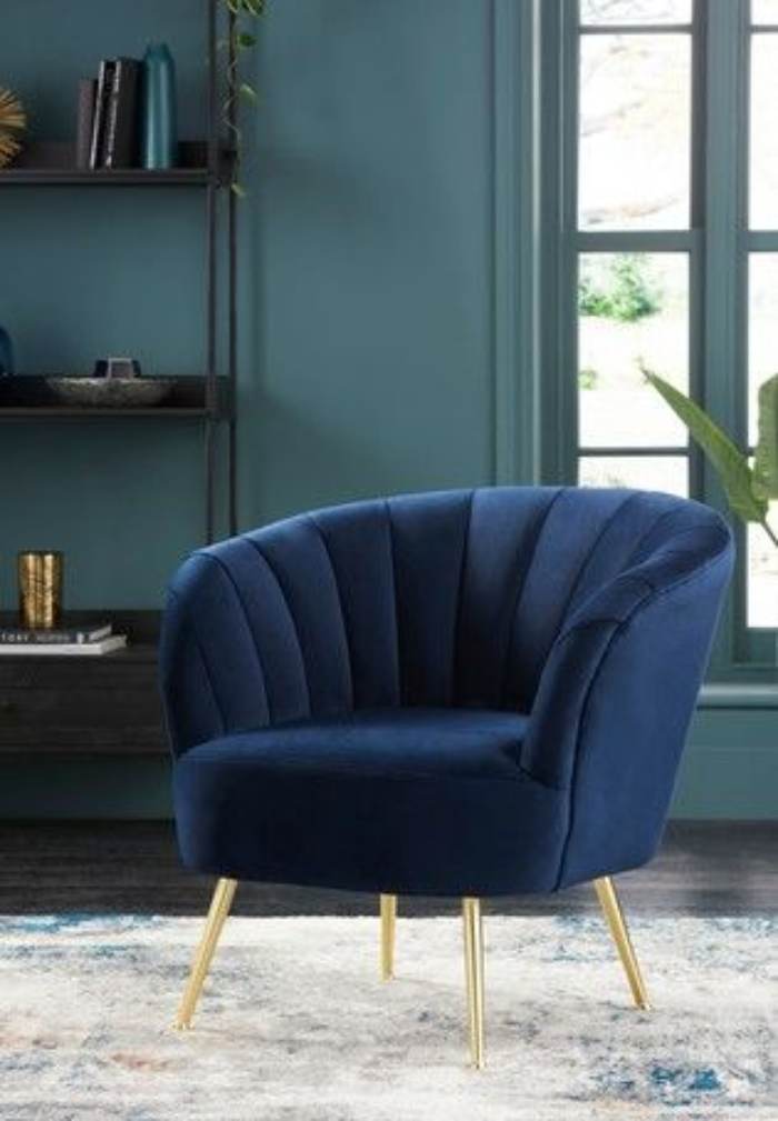 Ghế sofa đơn bọc nhung cao cấp có thể đặt tại nhiều không gian khác nhau