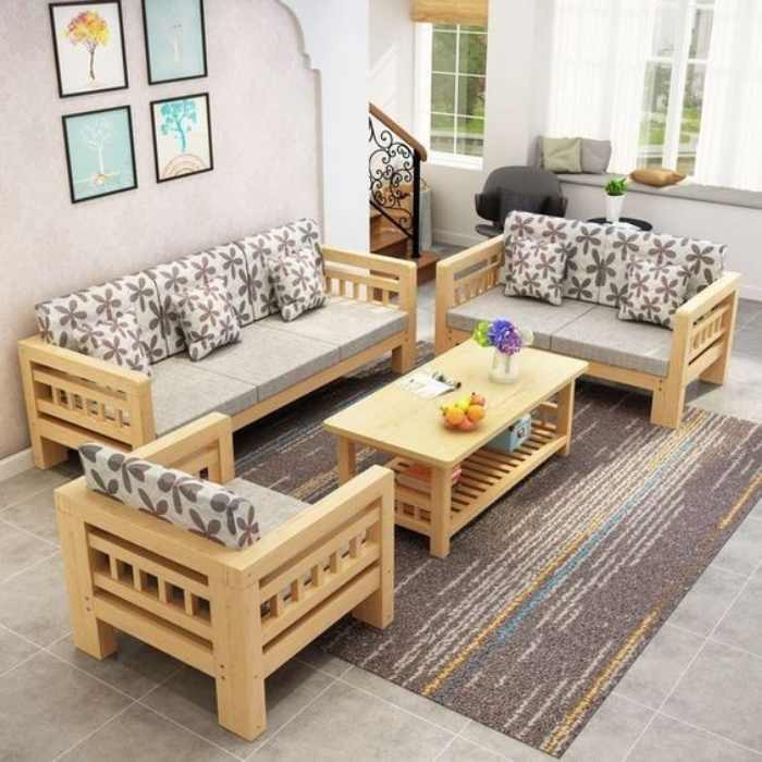 Bộ ghế sofa dành cho phòng khách nhỏ đệm ngồi êm ái