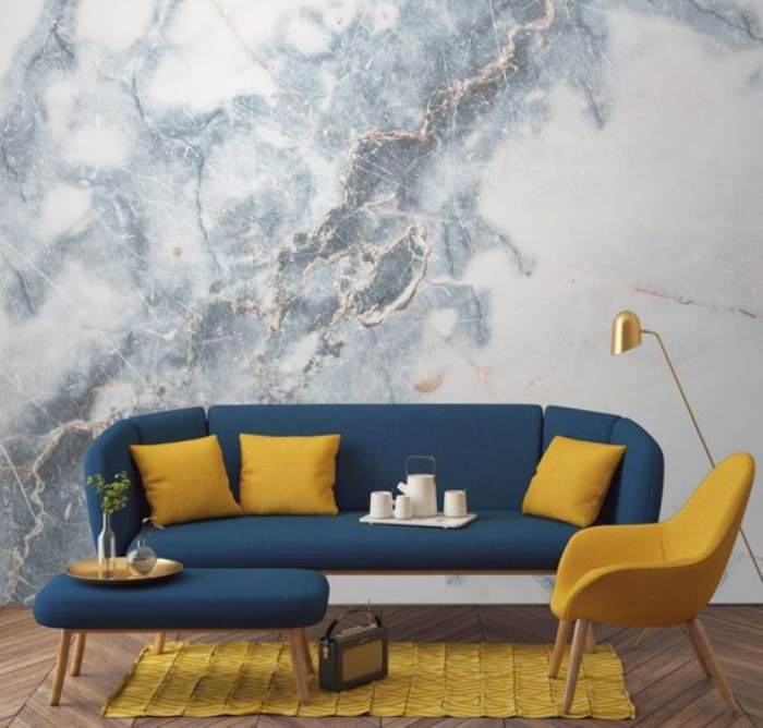 Ghế sofa văng bọc nệm vải nỉ sử dụng đệm lò xo dành cho không gian nhỏ