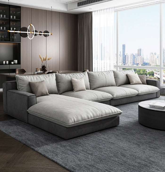 Ghế vải nỉ vân đá hiện đại