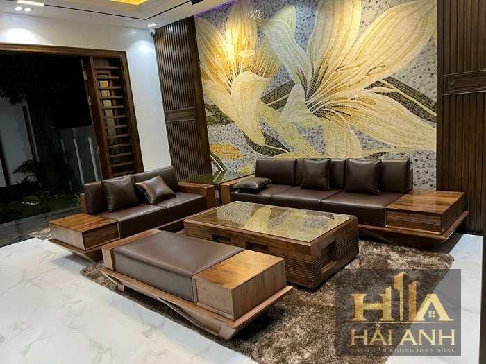 Bộ sofa gỗ cao cấp dành cho phòng khách