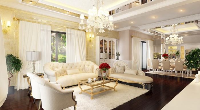 Phong cách sofa cổ điển nguy nga và tráng lệ