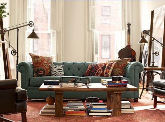 Sofa giường thổ cẩm phù hợp với tín đồ thích kiểu dáng cổ điển