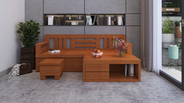 Ghế sofa kết hợp bàn trà dành cho căn hộ nhỏ