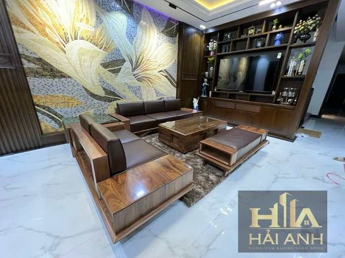 Sofa gỗ óc chó Bắc Mỹ là sản phẩm nội thất được nhiều gia chủ tin dùng