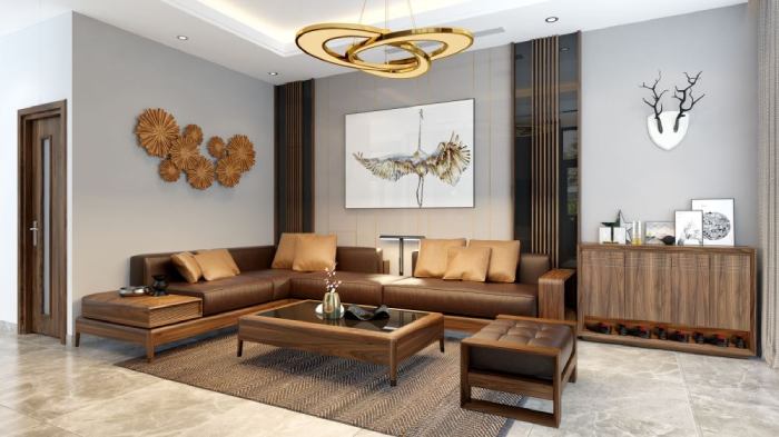 Chất liệu gỗ óc chó cao cấp nên được nhiều gia chủ yêu thích sử dụng