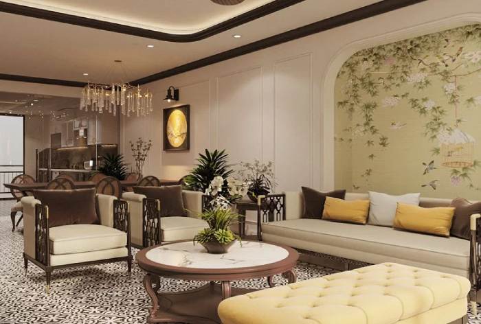 Sofa nan gỗ dễ kết hợp được với nhiều không gian khác nhau