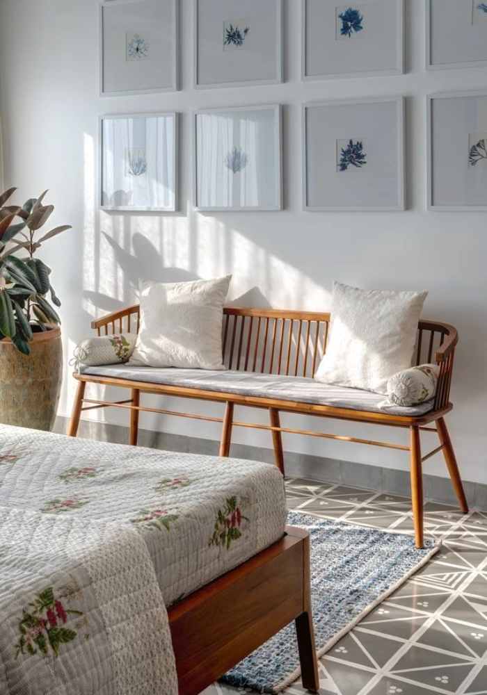 Mẫu ghế sofa văng nan gỗ phong cách thiết kế Hàn Quốc