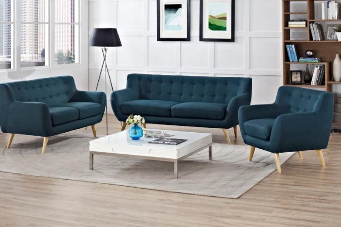 Bộ sofa vải nỉ mang lại cảm giác ấm cúng cho gian phòng