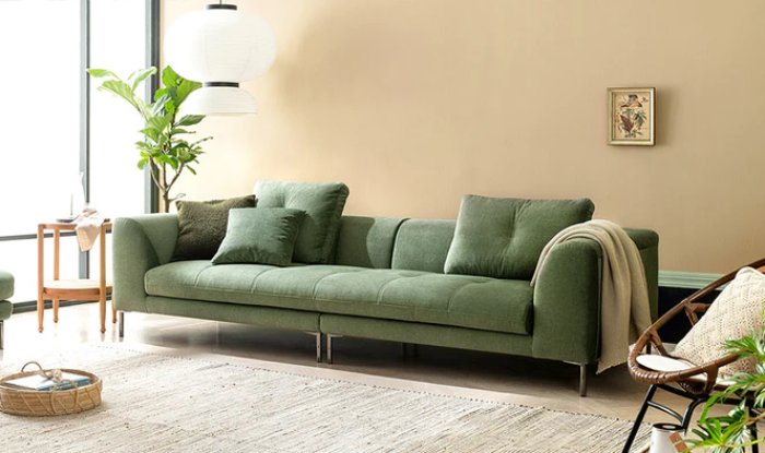 Sofa Laurent khoác lên mình chất liệu vải nỉ cao cấp, nhập khẩu Hàn Quốc