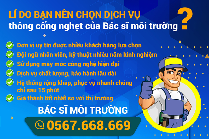 Lí do bạn nên chọn dịch vụ thông cống nghẹt của Bác sĩ môi trường